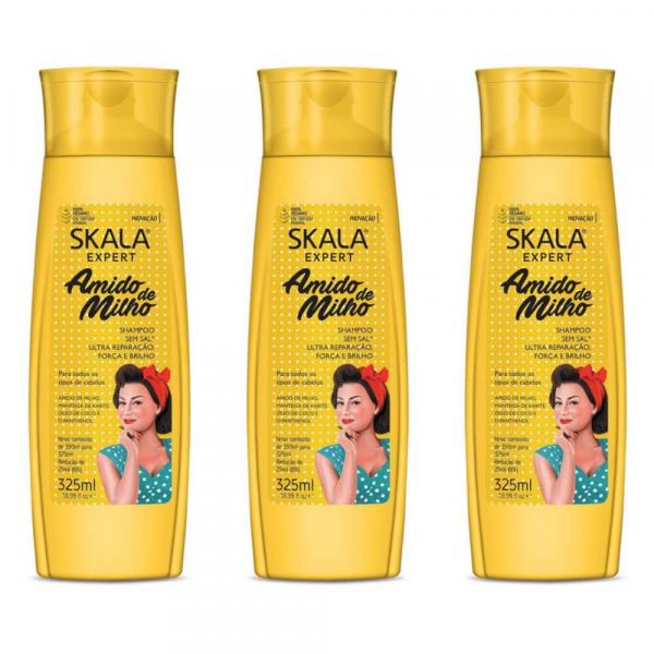 Skala Expert Shampoo Amido de Milho 325ml (Kit C/03)