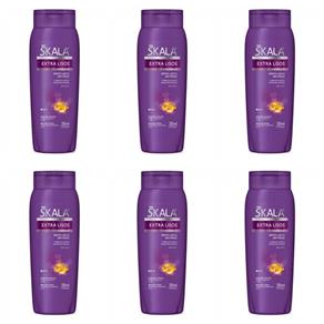 Skala Extra Lisos Shampoo 350ml - Kit com 06