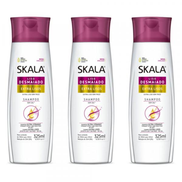 Skala Extra Lisos Shampoo 325ml (Kit C/03)