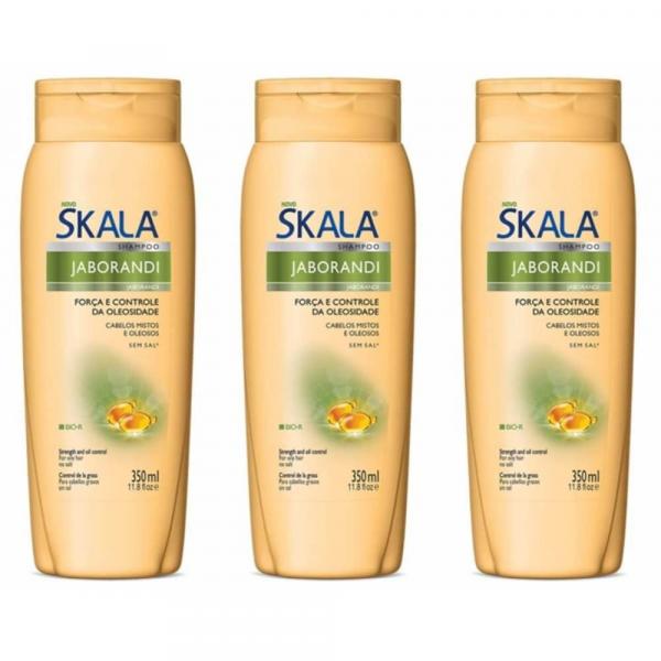 Skala Jaborandi Shampoo S/ Sal 350ml (kit C/03)