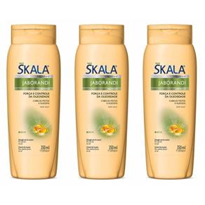 Skala Jaborandi Shampoo se Sal 350ml - Kit com 03