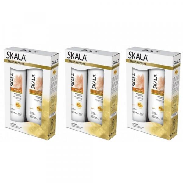 Skala Keratina Kit Shampoo + Condicionador 350ml (Kit C/03)