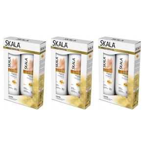 Skala Keratina - Kit Shampoo + Condicionador 350ml - Kit com 03