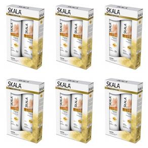 Skala Keratina - Kit Shampoo + Condicionador 350ml - Kit com 06