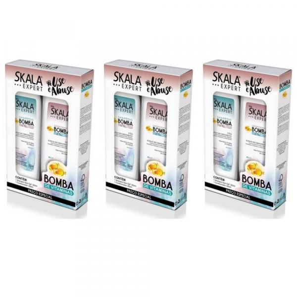 Skala Kit Expert Bomba Shampoo + Condicionador 350ml (Kit C/03)