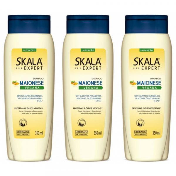 Skala Maionese Vegana Shampoo 350ml (Kit C/03)