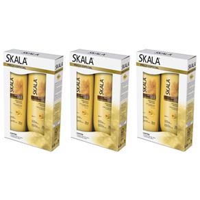 Skala Manteiga Karité - Kit Shampoo + Condicionador 350ml - Kit com 03