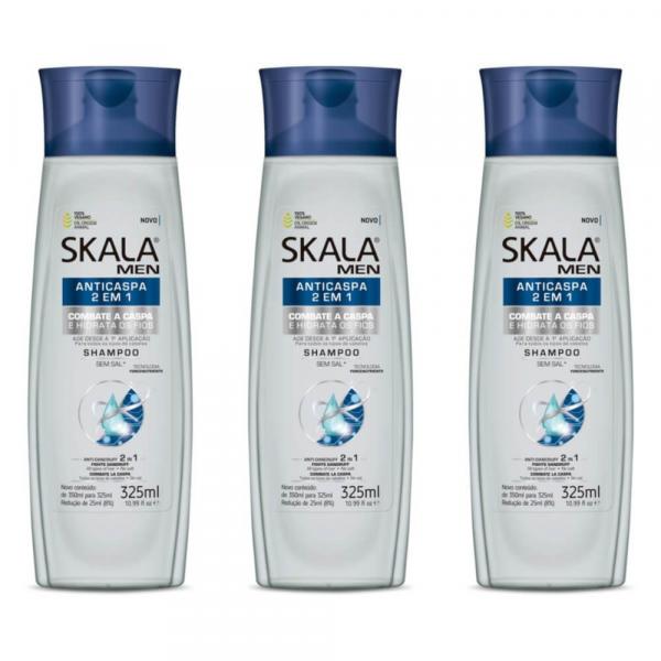 Skala Men Shampoo Anti Caspa 325ml (Kit C/03)