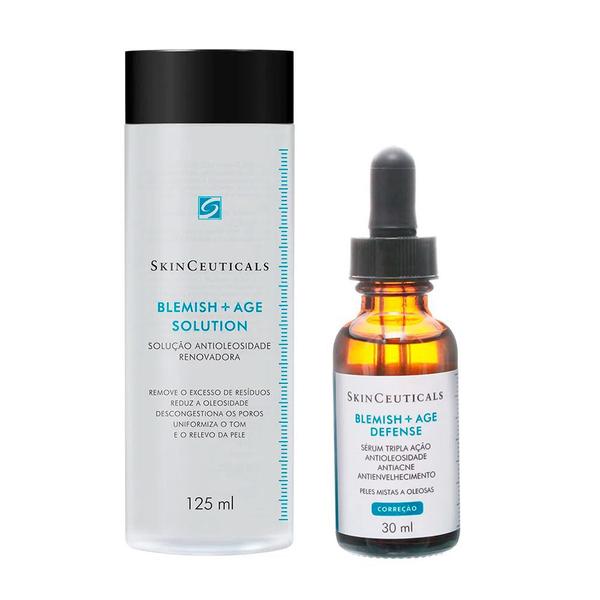 Skin Ceuticals Blemish Age Solution + Blemish Age Defense Kit Tônico Facial + Tratamento Anti-acne - Skinceuticals