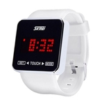 SKMEI Touch Screen Digital LED Boys Girls Sport Wrist Watches White