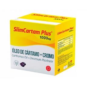 SlimCartam Plus Óleo de Cártamo + Cromo - 60g - Amarelo