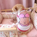 ?Small Dog Cat Pet Clothes Bikini Muscle impress?o Vestu¨¢rio Vest Clothes