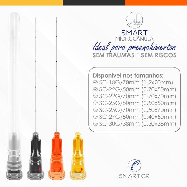 Smart Micro Cânula SC25G/50mm (Caixa com 10) - Smart GR