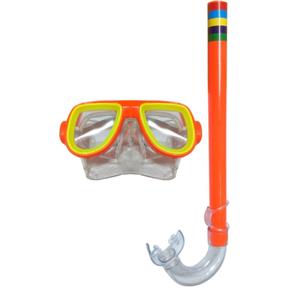 Snorkel com Máscara Laranja Belfix 39800 - Laranja - Único