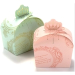 HAO Urparcel 50Pcs favor do casamento Doces Caixa Royal Crown Design Festa do bebé presente rosa Boxes Gift box