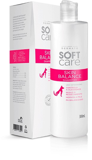 Soft Care Skin Balance Shampoo Pele Oleosa e Ressecada 300mL - Pet Society