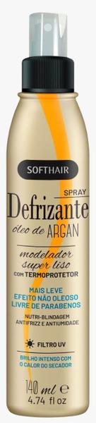 Soft Hair Spray Defrizante Óleo de Argan Modelador Super Liso 140mL