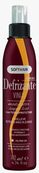Soft Hair Spray Defrizante Vinho Termoprotetor Modelador Super Liso 140mL