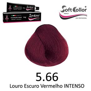 SOFTCOLLOR Perfect Formulated In Italy - Coloração Profissional - 5.66 VERMELHO CALIENTE INTENSO
