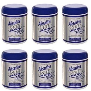 Softhair Alisaline Relax Creme Alisante Azul 270g - Kit com 06