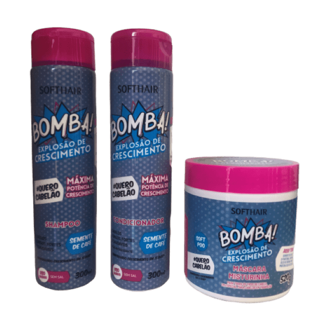 Softhair Bomba! Explosão de Crescimento Shampoo+Condicionador e Máscar...