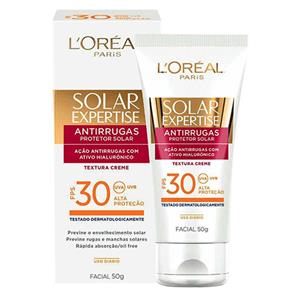 Solar Expertise Antirrugas Facial C/ Ativo Hialurônico Creme L`Oréal Paris Fps 30 50G