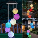 Solar Powered Hanging Wind Chime luz LED Jardim Mudan?a Spinner de cor da lampada