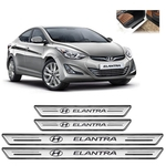 Soleira Platinum Hyundai Elantra 2011 a 2018 4 Peças Prata