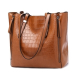 Solid Color Grande Capacidade Leather Shoulder Moda Mulheres do saco da bolsa