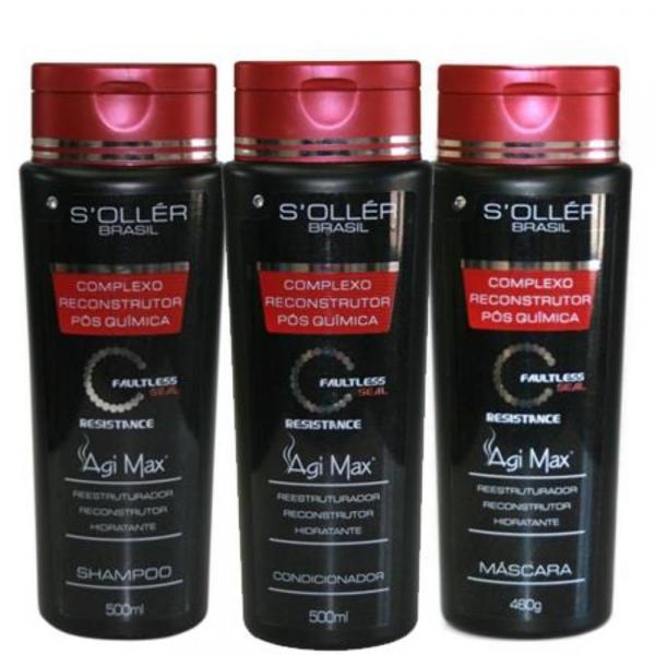 Soller Kit Complexo Reconstrutor Resistance Shampoo + Condicionador + Máscara 500 Ml