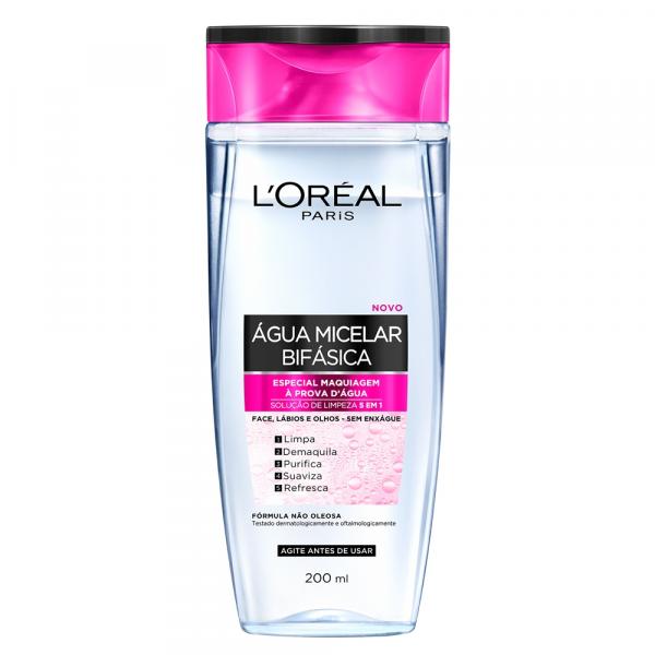Solução de Limpeza Facial 5 em 1 L'Oréal Paris - Água Micelar Bifásica