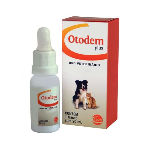 Solução Otológica e Dermatológica Ceva Otodem Plus para Cães e Gatos 20ml