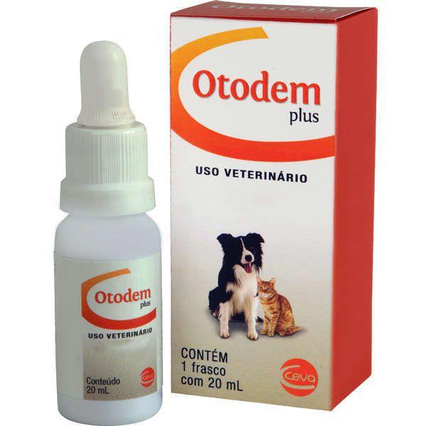 Solução Otológica e Dermatológica para Cães e Gatos Otodem Plus (20ml) - Ceva