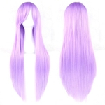 Soowee 24 Colors Long Straight Women Party Blonde Pink High Temperature Heat Resistant Synthetic Hair Cosplay Wig Hairpiece
