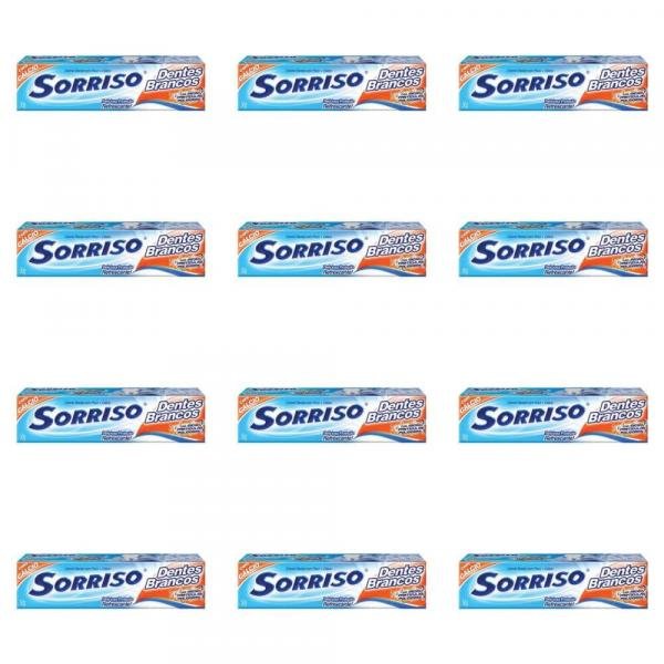 Sorriso Branco C/ Flúor Creme Dental 50g (Kit C/12)