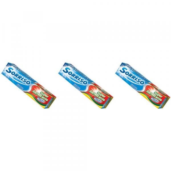 Sorriso Creme Dental Super Refrescante 90g (Kit C/03)