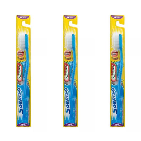 Sorriso Original Escova Dental Dura (kit C/03)