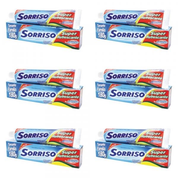 Sorriso Super Refrescante Creme Dental 180g (Kit C/06)
