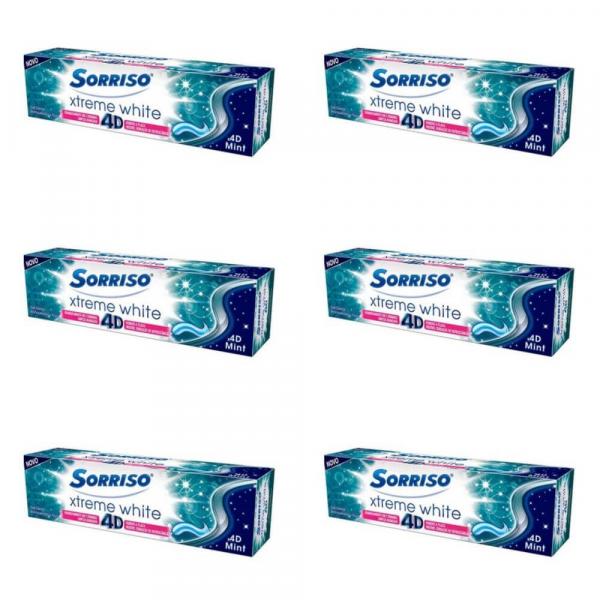 Sorriso Xtreme White 4D Creme Dental 70g (Kit C/06)