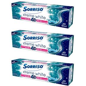 Sorriso Xtreme White 4D Creme Dental 70g - Kit com 03