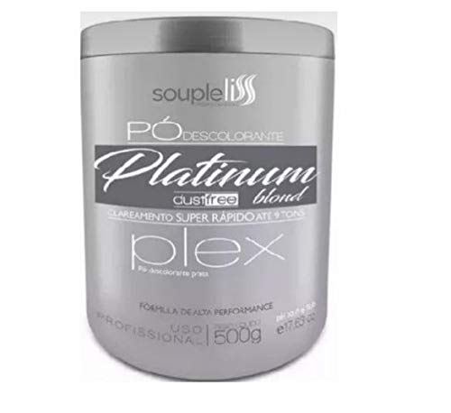 Souple Liss Pó Descolorante Platinum Blond Plex Dust Free 500g - T