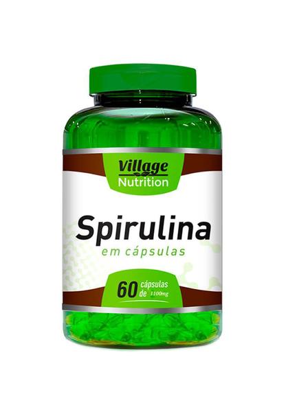 Spirulina - 60 Cápsulas de 1100mg - Village Nutrition