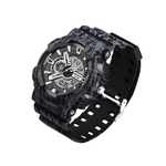 Sport Watch Camouflage Double Display Cold Light Electronic Waterproof Mens BK