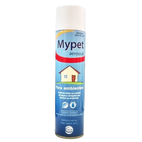 Spray Antipulgas Mypet Aerossol Ambientes 400 Ml