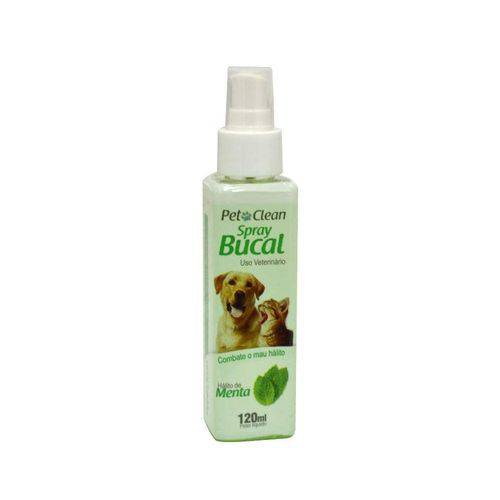 Spray Bucal para Cachorro Pet Clean para Mau Hálito Menta
