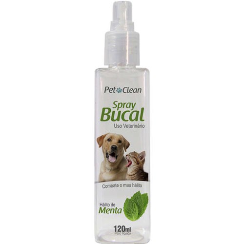 Spray Bucal Pet Clean Sabor Menta para Cães e Gatos - 120 Ml
