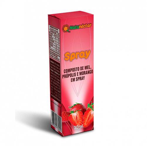 Spray Composto de Mel com Própolis Sabor Morango - 1 Unidade