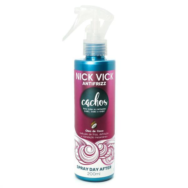 Spray Day After Cachos Nick Vick Antifrizz 200ml Cabelos Cacheados - Nickvick