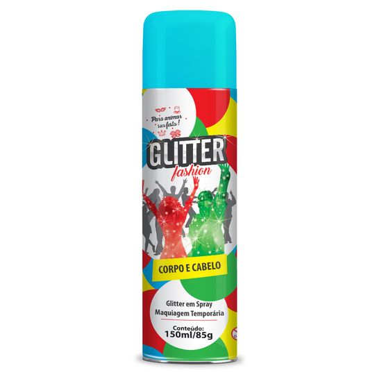 Spray de Glitter - Azul Claro Metalico
