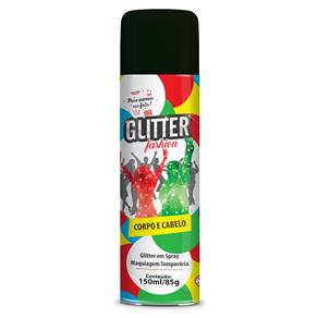 Spray de Glitter - Preto Metalico